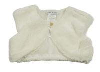 Biele kožušinové podšité bolerko