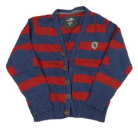 Červeno-tmavomodrý pruhovaný prepínaci sveter H&M