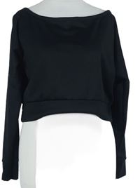 Dámska čierna crop mikina Femme Luxe