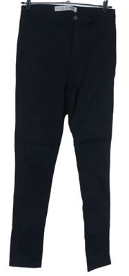 Dámské černé elastické skinny rifle Denim 