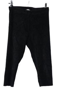 Dámské černé sametové capri legíny M&S