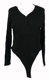 Nové - Dámské černé žebrované body Primark 