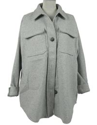 Dámska sivá flaušová košeľová bunda F&F