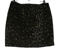 Dámska čierno-béžová vzorovaná flaušová sukňa F&F