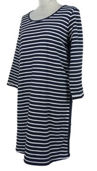 Dámské tmavomodro-bílé pruhované šaty Gina Benotti 