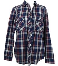 Dámská tmavomodro-vínová kostkovaná halenka Pimkie 