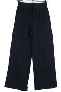 Dámské tmavomodré široké teplákové kalhoty s kapsami M&S