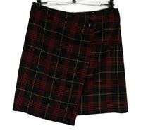 Dámska čierno-červená kockovaná sukňa Next