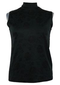 Dámsky čierny kvetovaný top Scardi