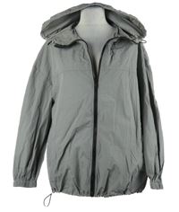 Dámská šedá šusťáková bunda s kapucí Shein 