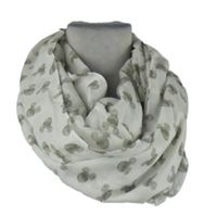 Dámská bílo-šedá límcová šála s Mickeym 