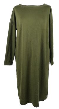 Dámské khaki teplákové šaty Gina 