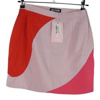 Nové - Dámska ružovo-červená vzorovaná sukňa Myssyempire