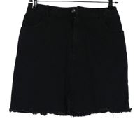 Dámska čierna rifľová sukňa MissGuided