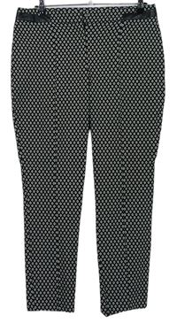 Dámske čierno-béžové vzorované nohavice F&F
