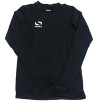 Čierne športové funčkní tričko s logom Sondico