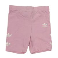 Světlerůžové elastické kraťasy s logem Adidas