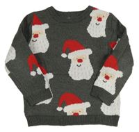 Sivý sveter so Santa Clausem George