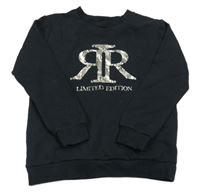 Čierna mikina s potlačou River Island