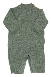 Zelený melírovaný pletený overal George