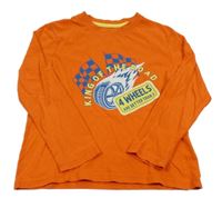 Oranžové tričko s potlačou Lupilu