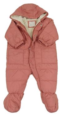 Růžová šusťáková zimní kobminéza s kapucí M&S