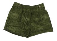 Olivové manšestrové kraťasy M&S