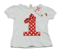 Nové - Bílé tričko s číslem