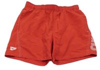 Červené plážové kraťasy s logom Arena