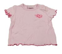 Svetloružové tričko so srdiečkom a nápisom Dopodopo