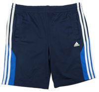 Tmavomodro-bílé sportovní kraťasy Adidas
