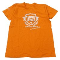 Oranžové tričko s nápisom