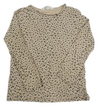 Béžové vzorované triko H&M