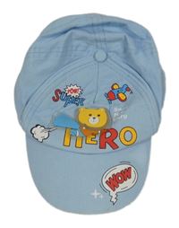 Svetlomodrá šiltovka s medvedíkom
