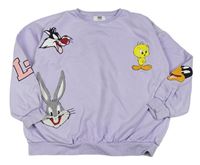 Lila oversize mikina - Looney tunes M&S