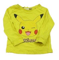 Žluté pyžamové triko s Pikachu H&M