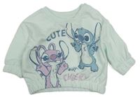 Svetlomodrá oversize mikina so Stitchem Disney