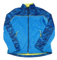 Modro-army softshellová podšitá bunda Crane