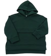 Tmavozelená 3D vzorovaná mikina s kapucňou Shein