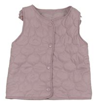 Levandulová šusťáková prošívaná lehká zateplená vesta Dunnes