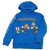 Modrá mikina s Máriem a kapucí