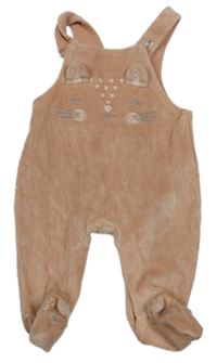 Starorůžové sametové dupačky s ňufáčikom  George