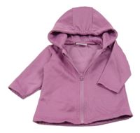 Fialová propínací mikina s kapucí Ergee