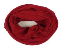 Červený multifunkční nákrčník s fleecovým prvkem 