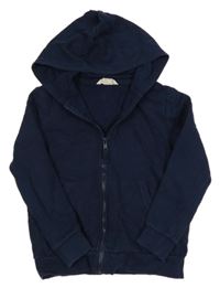 Tmavomodrá prepínaci mikina s kapucňou H&M