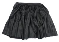 Čierna plisovaná koženková sukňa Destination