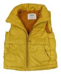 Žltá šušťáková zateplená vesta Zara