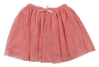 Ružová tylová sukňa s madeirou Primark