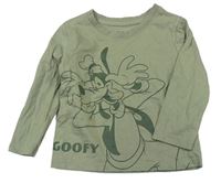 Khaki tričko s Goofym zn. Disney