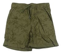 Khaki plátenné kraťasy s palmami Primark